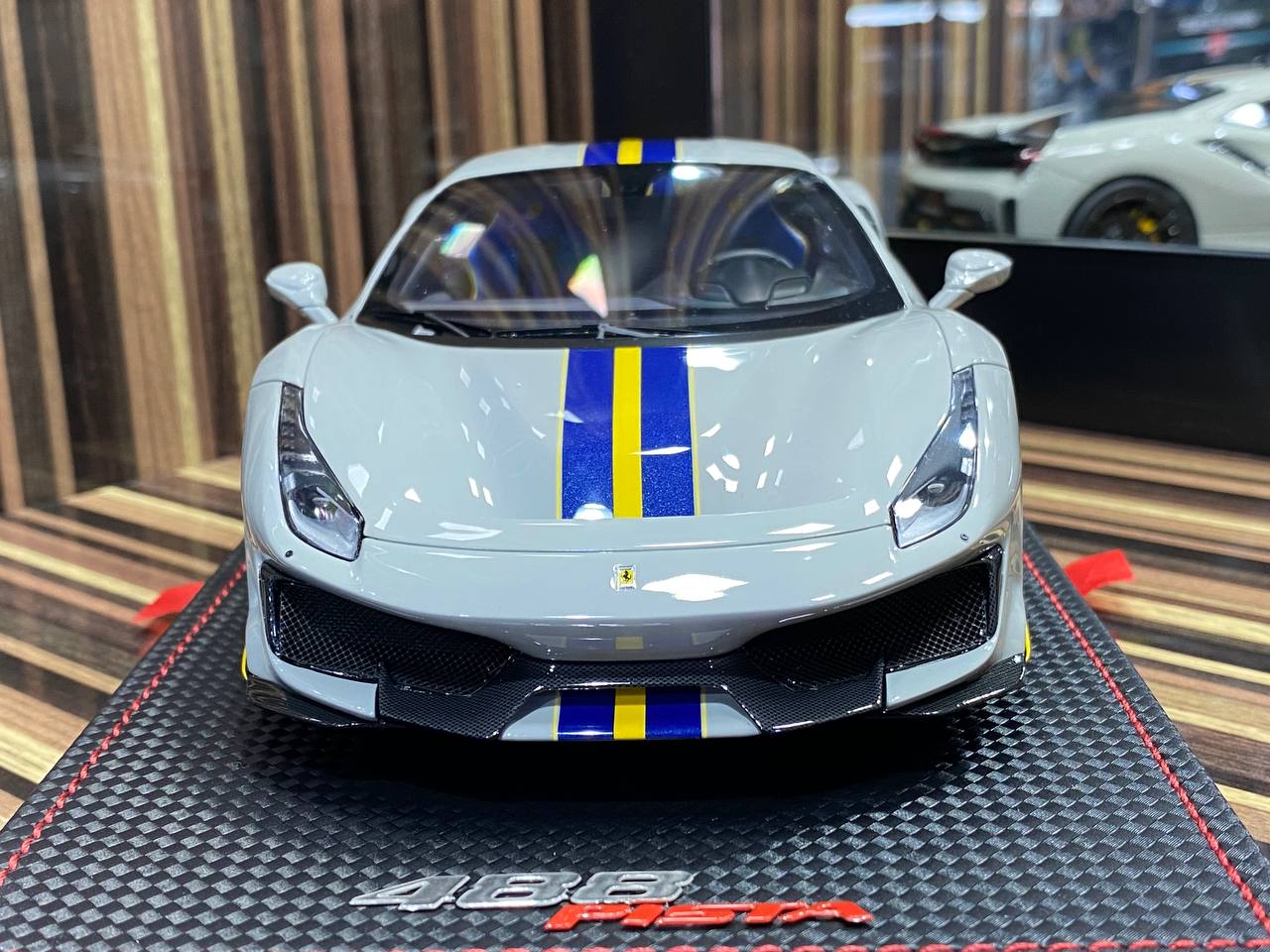 1/18 Resin Ferrari 488 Pista Grey Miniature Car by MR Collection|Sold in Dturman.com Dubai UAE.