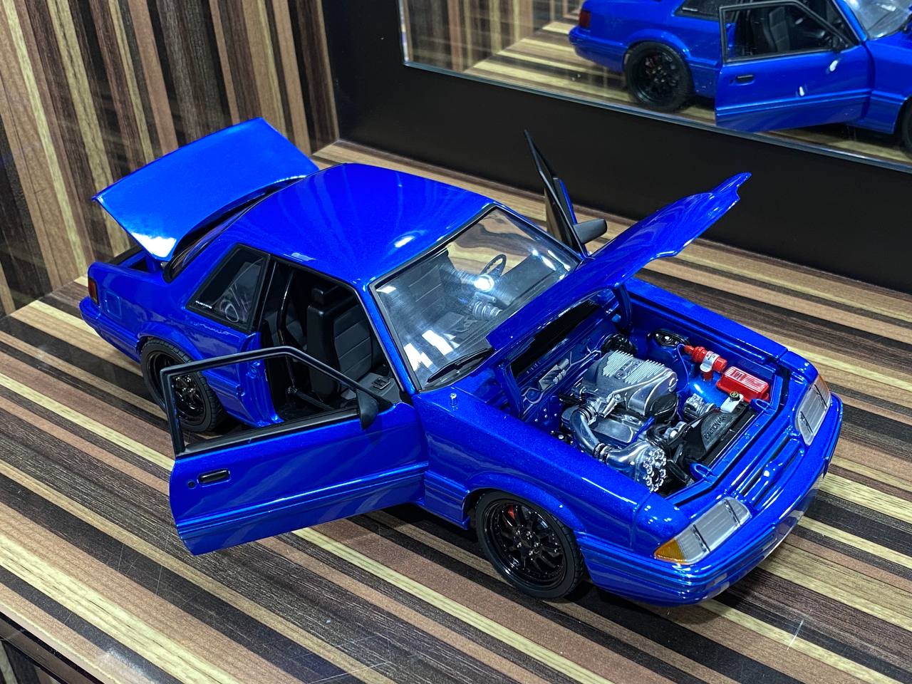 1/18 Ford Mustang 1990 blue by GMP Model Car|Sold in Dturman.com Dubai UAE.