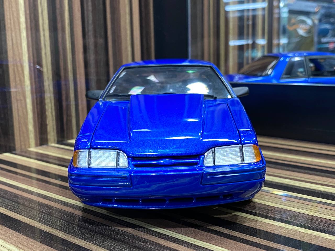 1/18 Ford Mustang 1990 blue by GMP Model Car|Sold in Dturman.com Dubai UAE.