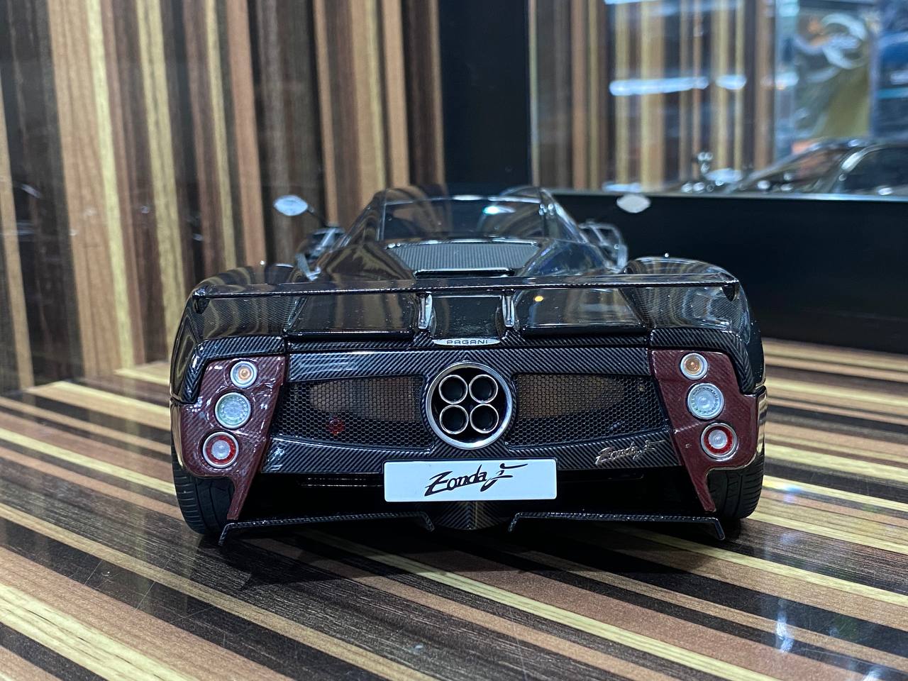 1/18 diecast Pagani Zonda F Carbon Black Almost Real Scale Model Car|Sold in Dturman.com Dubai UAE.