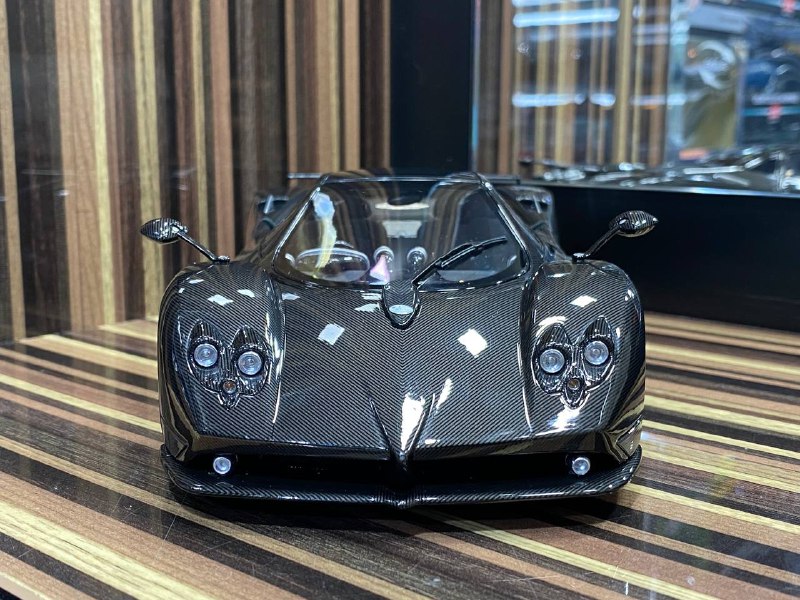 1/18 diecast Pagani Zonda F Carbon Black Almost Real Scale Model Car|Sold in Dturman.com Dubai UAE.