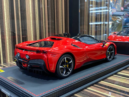 1/18 Diecast Ferrari SF90 Stradale Rosso Corsa 322 BBR Scale Model Car - Diecast model car by dturman.com - BBR|Sold in Dturman.com Dubai UAE.