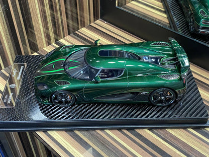 1/18 Diecast Koenigsegg Agera S Fronti Art Green Carbon Miniature Car|Sold in Dturman.com Dubai UAE.