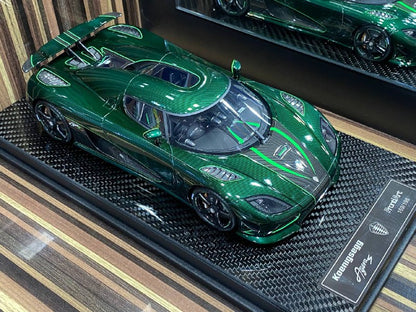1/18 Diecast Koenigsegg Agera S Fronti Art Green Carbon Miniature Car|Sold in Dturman.com Dubai UAE.
