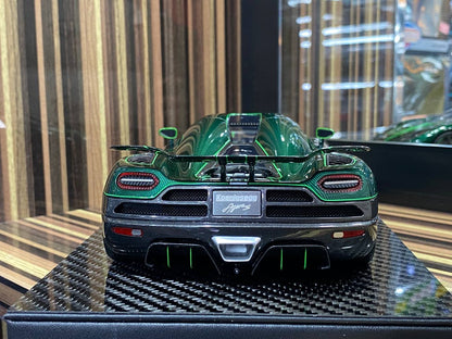 1/18 Diecast Koenigsegg Agera S Fronti Art Green Carbon Miniature Car|Sold in Dturman.com Dubai UAE.