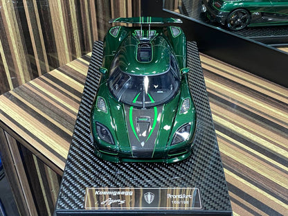 1/18 Diecast Koenigsegg Agera S Fronti Art Green Carbon Miniature Car|Sold in Dturman.com Dubai UAE.