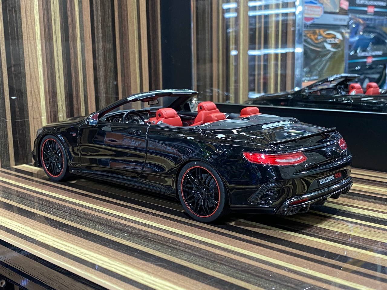 1/18 Resin Mercedes-Benz Brabus 850 S Class Cabriolet Black Model Car by GT Spirit|Sold in Dturman.com Dubai UAE.