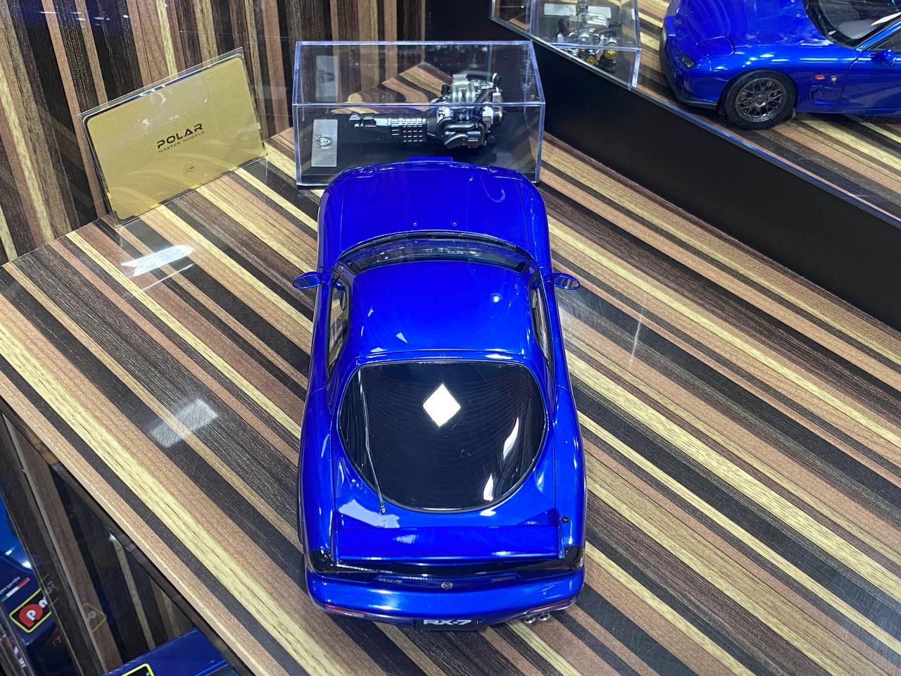 1/18 Diecast Mazda RX-7 Spirit R Metallic Blue by Polar Master|Sold in Dturman.com Dubai UAE.