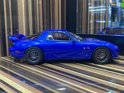 1/18 Diecast Mazda RX-7 Spirit R Metallic Blue by Polar Master|Sold in Dturman.com Dubai UAE.