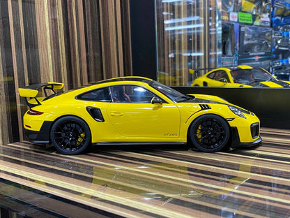 1/18 Diecast Porsche 911 GT2 RS Yellow AUTOart Scale Model Car|Sold in Dturman.com Dubai UAE.