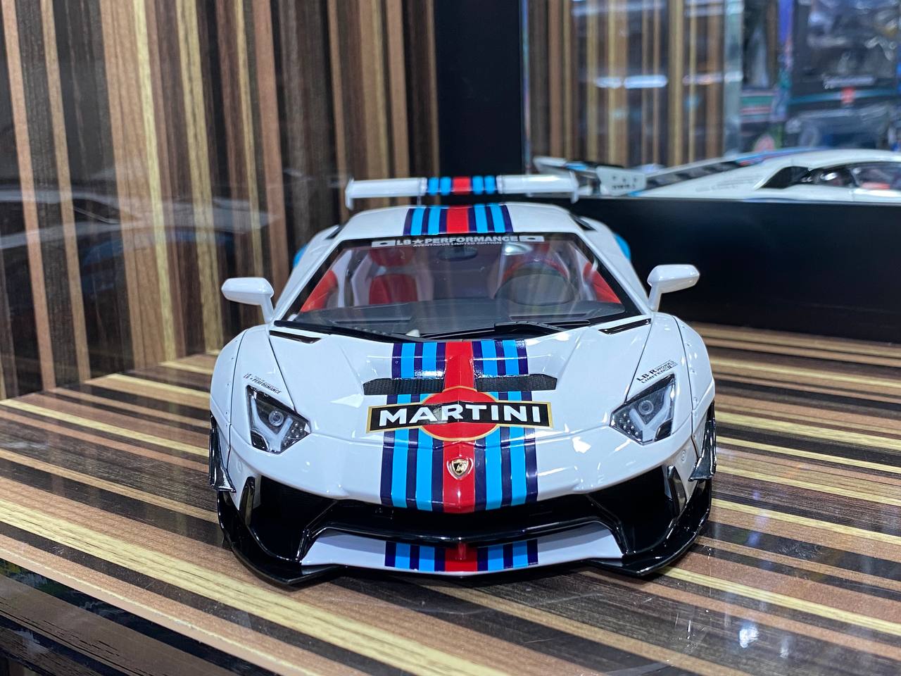 1/18 Diecast Lamborghini Aventador Liberty Walk White AutoArt Scale Model Car|Sold in Dturman.com Dubai UAE.