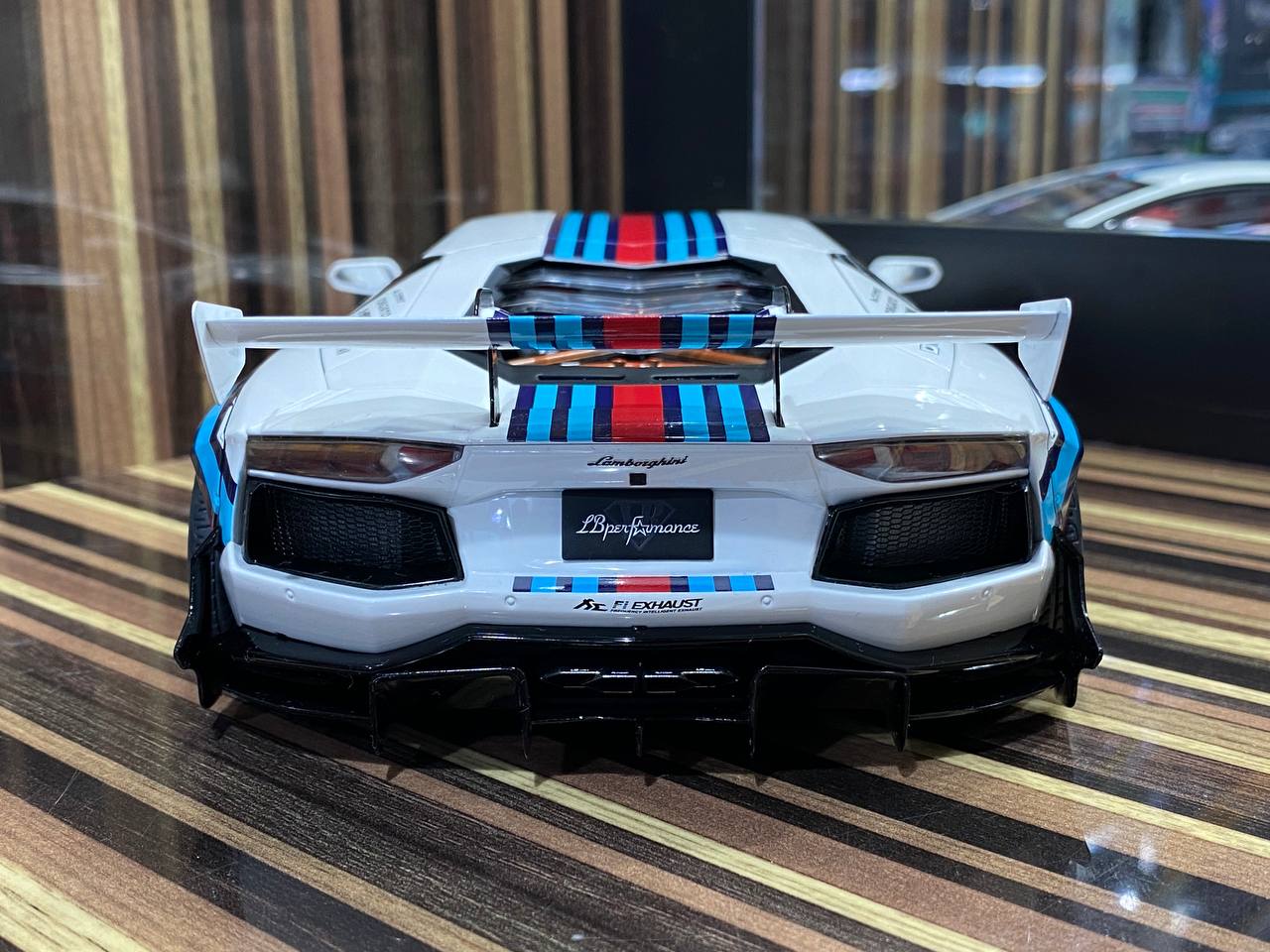 1/18 Diecast Lamborghini Aventador Liberty Walk White AutoArt Scale Model Car|Sold in Dturman.com Dubai UAE.