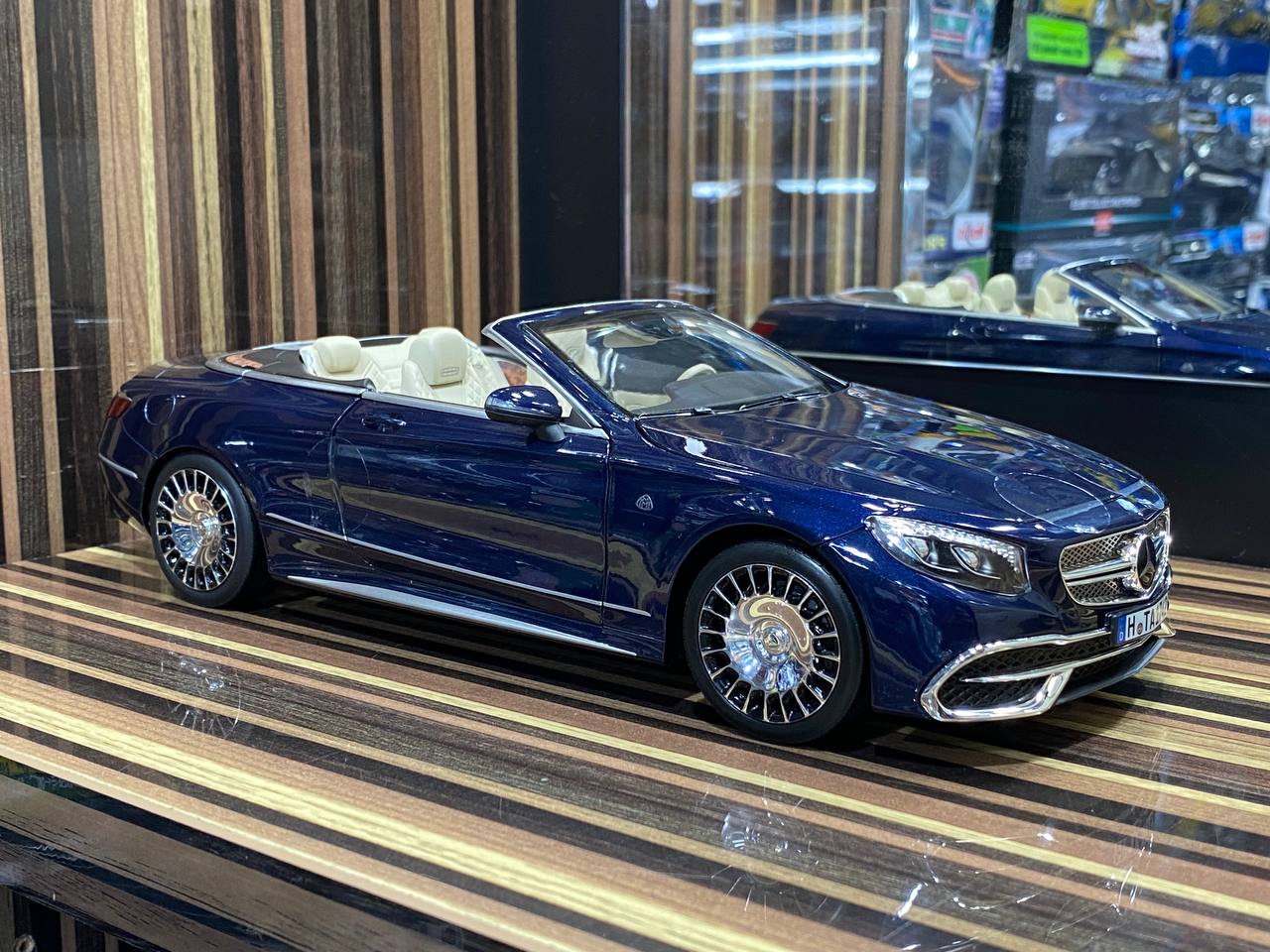 1/18 Diecast Mercedes-Maybach S650 Cabriolet Dark Blue Norev Blue Model Car|Sold in Dturman.com Dubai UAE.