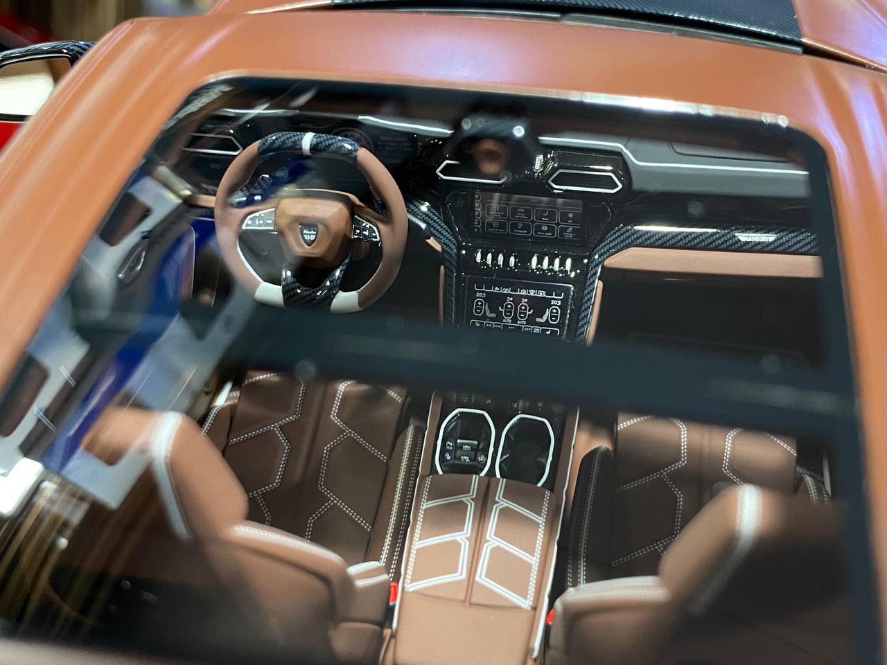 1/18 Resin Lamborghini Urus MANSORY Davis & Giovanni Gloss Brown|Sold in Dturman.com Dubai UAE.
