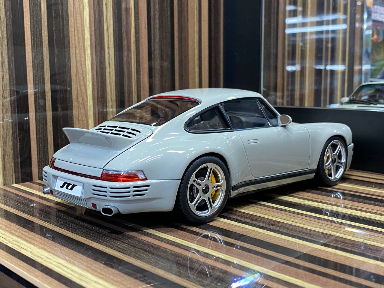 1/18 Diecast  Porsche RUF SCR Chalk Grey Almost Real Scale Model Car - Diecast model car by dturman.com - Almost Real|Sold in Dturman.com Dubai UAE.