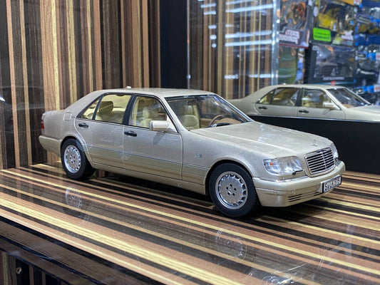 1/18 Diecast Mercedes-Benz S600 W140 1997 Smoke Silver Norev Scale Model Car|Sold in Dturman.com Dubai UAE.