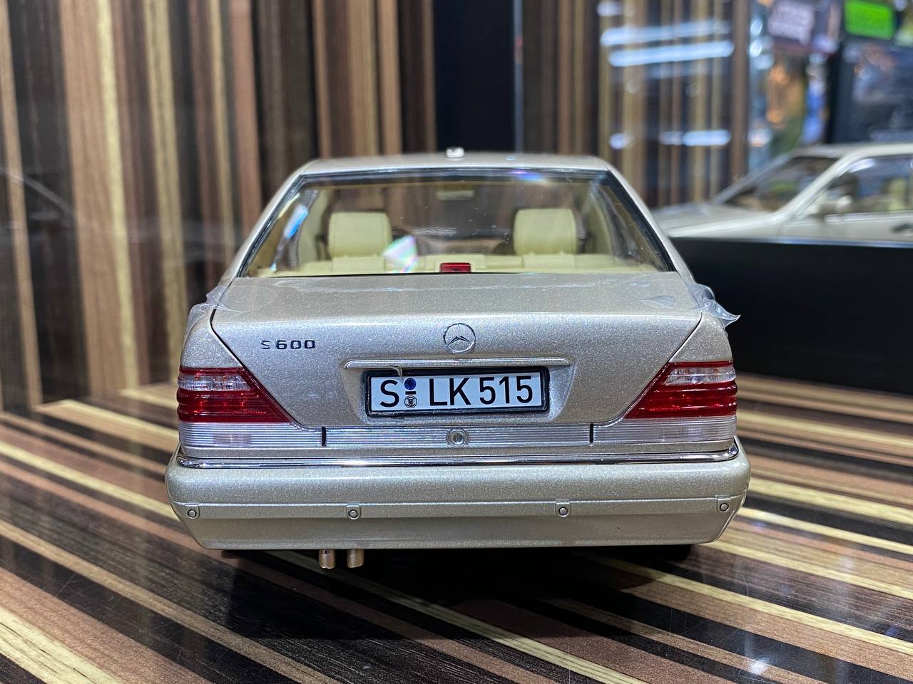 1/18 Diecast Mercedes-Benz S600 W140 1997 Smoke Silver Norev Scale Model Car|Sold in Dturman.com Dubai UAE.