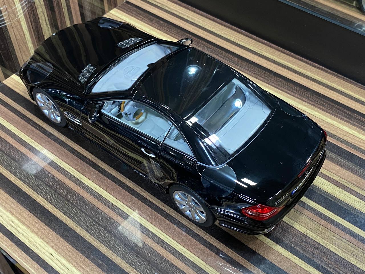 1/18 Diecast Mercedes-Benz SL 500 2003 Black Norev Scale Model Car|Sold in Dturman.com Dubai UAE.