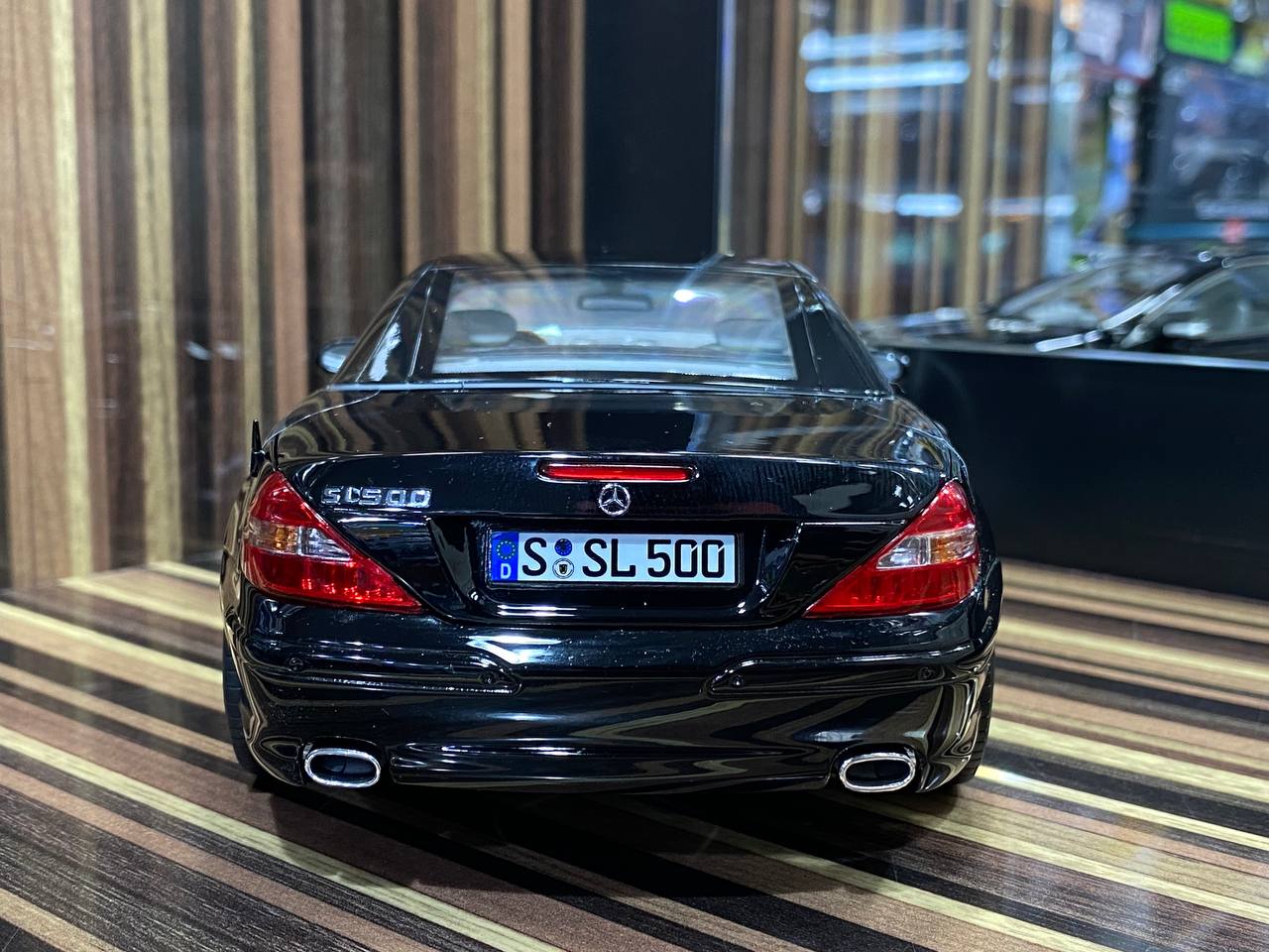 1/18 Diecast Mercedes-Benz SL 500 2003 Black Norev Scale Model Car|Sold in Dturman.com Dubai UAE.