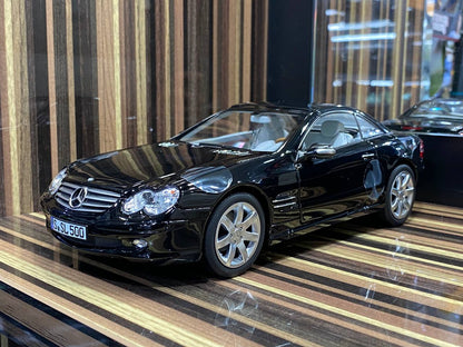 1/18 Diecast Mercedes-Benz SL 500 2003 Black Norev Scale Model Car|Sold in Dturman.com Dubai UAE.