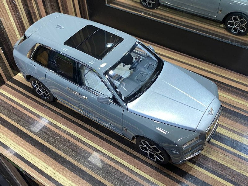 1/18 Diecast Miniature Rolls-Royce Cullinan Grey Silver Rolls Royce Motor Cars Model Car|Sold in Dturman.com Dubai UAE.