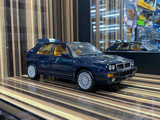 1/18 Diecast Lancia Delta HF Integrale Club Hi-Fi Dark Blue Kyosho Scale Model Car|Sold in Dturman.com Dubai UAE.