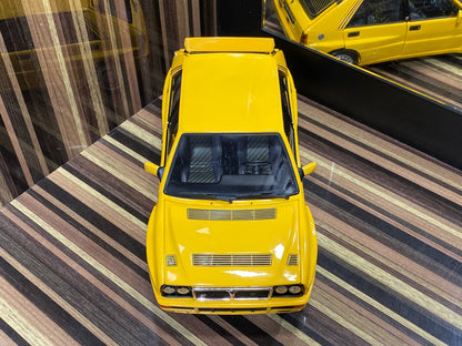 1/18 Diecast Lancia Delta HF Integrale Yellow Kyosho Scale Model Car|Sold in Dturman.com Dubai UAE.