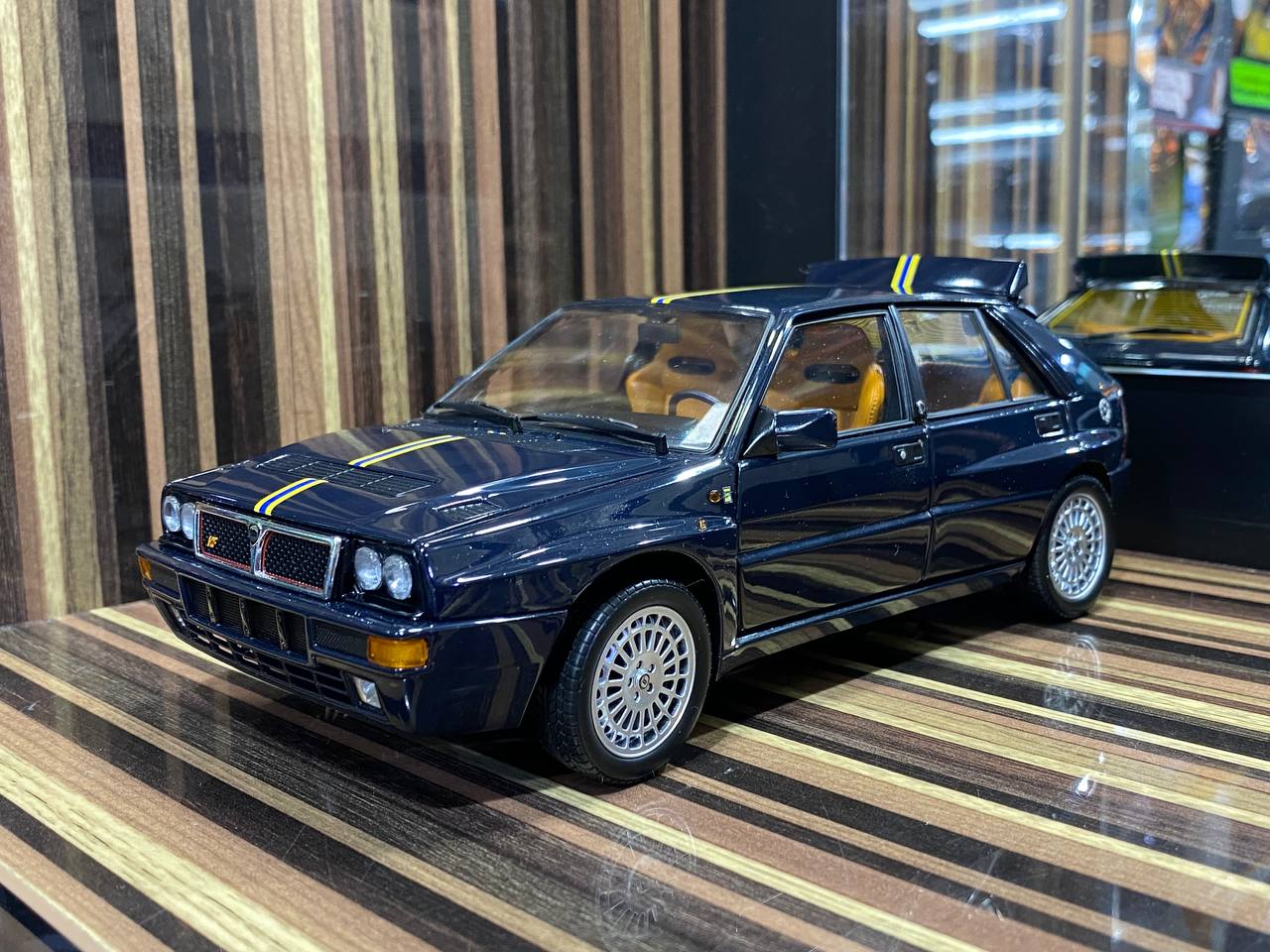 1/18 Diecast Lancia Delta HF Integrale Club Hi-Fi Dark Blue Kyosho Scale Model Car|Sold in Dturman.com Dubai UAE.