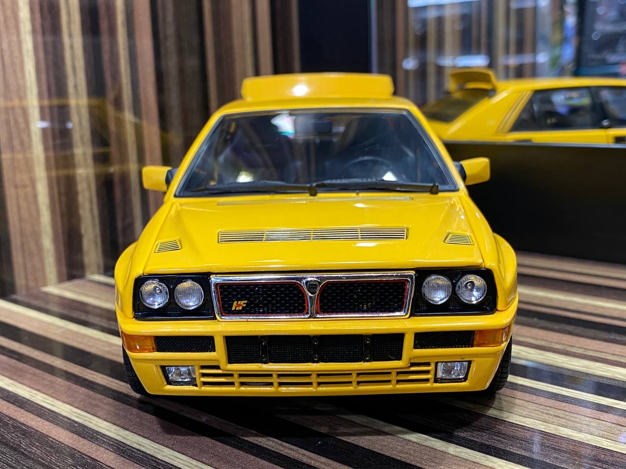 1/18 Diecast Lancia Delta HF Integrale Yellow Kyosho Scale Model Car|Sold in Dturman.com Dubai UAE.