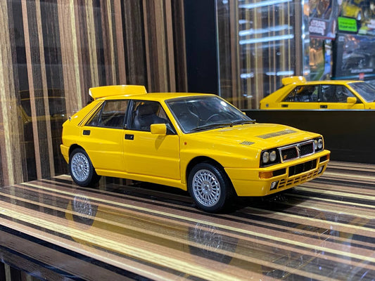 1/18 Diecast Lancia Delta HF Integrale Yellow Kyosho Scale Model Car|Sold in Dturman.com Dubai UAE.