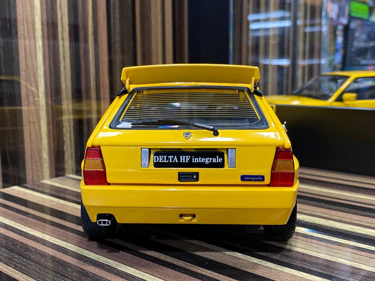 1/18 Diecast Lancia Delta HF Integrale Yellow Kyosho Scale Model Car|Sold in Dturman.com Dubai UAE.