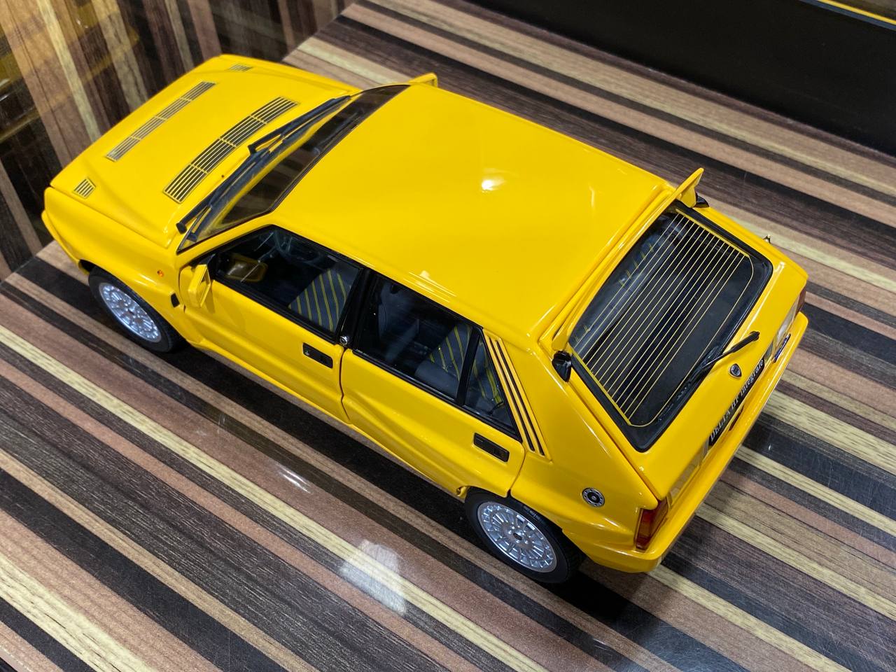 1/18 Diecast Lancia Delta HF Integrale Yellow Kyosho Scale Model Car|Sold in Dturman.com Dubai UAE.