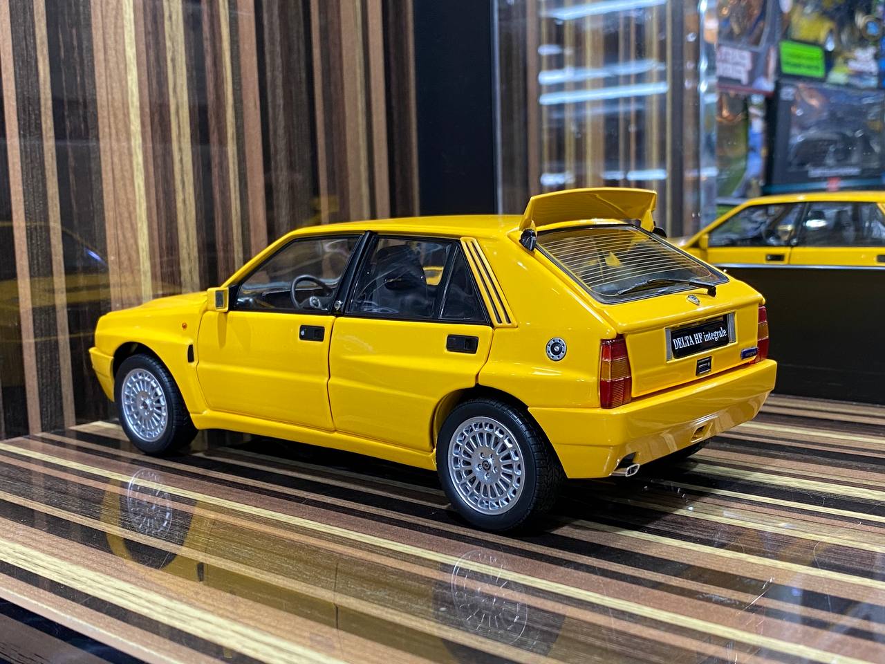 1/18 Diecast Lancia Delta HF Integrale Yellow Kyosho Scale Model Car|Sold in Dturman.com Dubai UAE.