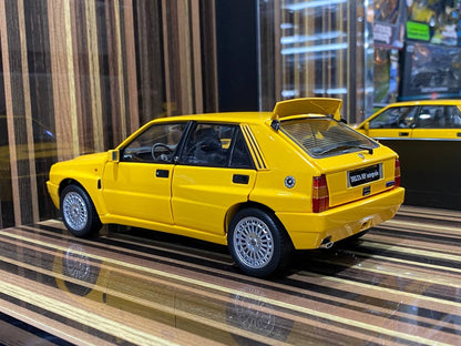 1/18 Diecast Lancia Delta HF Integrale Yellow Kyosho Scale Model Car|Sold in Dturman.com Dubai UAE.