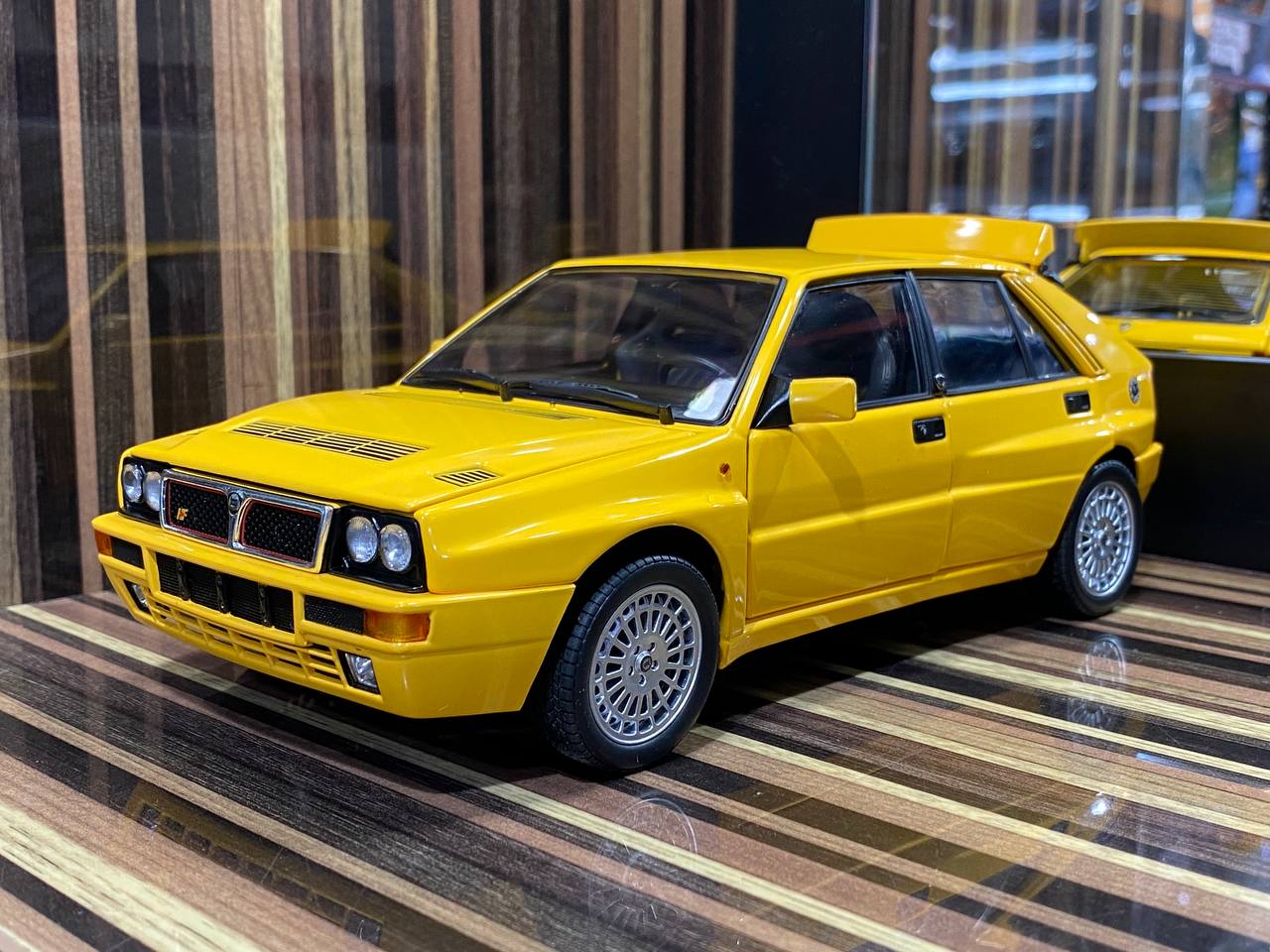 1/18 Diecast Lancia Delta HF Integrale Yellow Kyosho Scale Model Car|Sold in Dturman.com Dubai UAE.