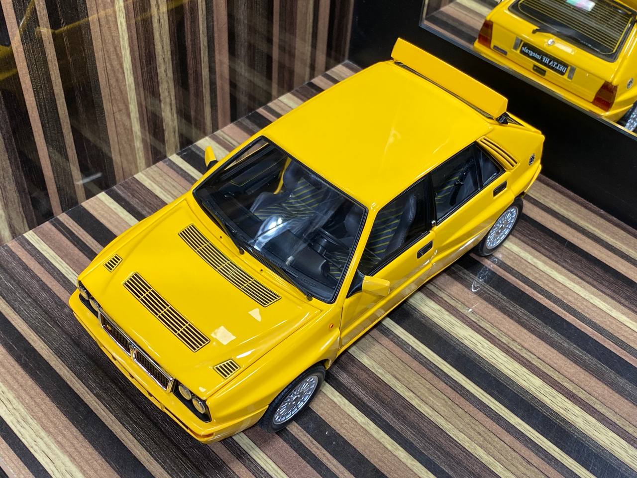 1/18 Diecast Lancia Delta HF Integrale Yellow Kyosho Scale Model Car|Sold in Dturman.com Dubai UAE.