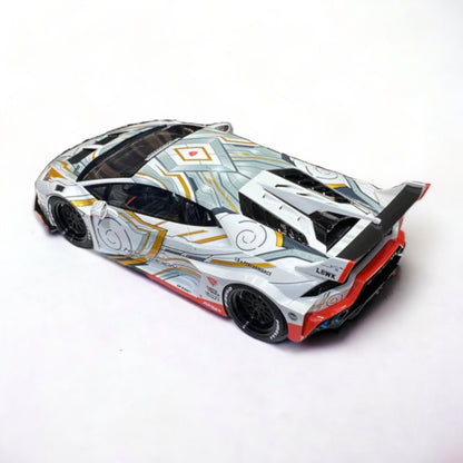 1/18 Diecast Lamborghini Huracan GT LB-Sihouette works White  IVY Models Scale Model Car|Sold in Dturman.com Dubai UAE.