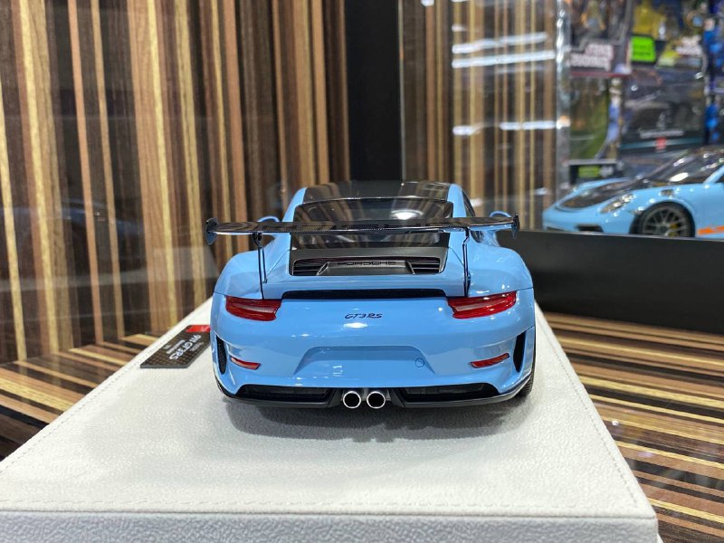 1/18 Porsche 911 GT3 RS 2018 Gulf Blue Make Up|Sold in Dturman.com Dubai UAE.