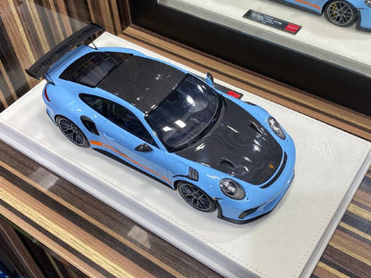 1/18 Porsche 911 GT3 RS 2018 Gulf Blue Make Up|Sold in Dturman.com Dubai UAE.