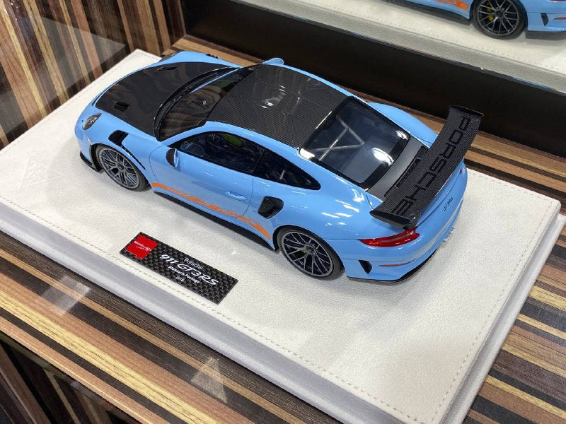 1/18 Porsche 911 GT3 RS 2018 Gulf Blue Make Up|Sold in Dturman.com Dubai UAE.