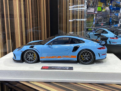 1/18 Porsche 911 GT3 RS 2018 Gulf Blue Make Up|Sold in Dturman.com Dubai UAE.