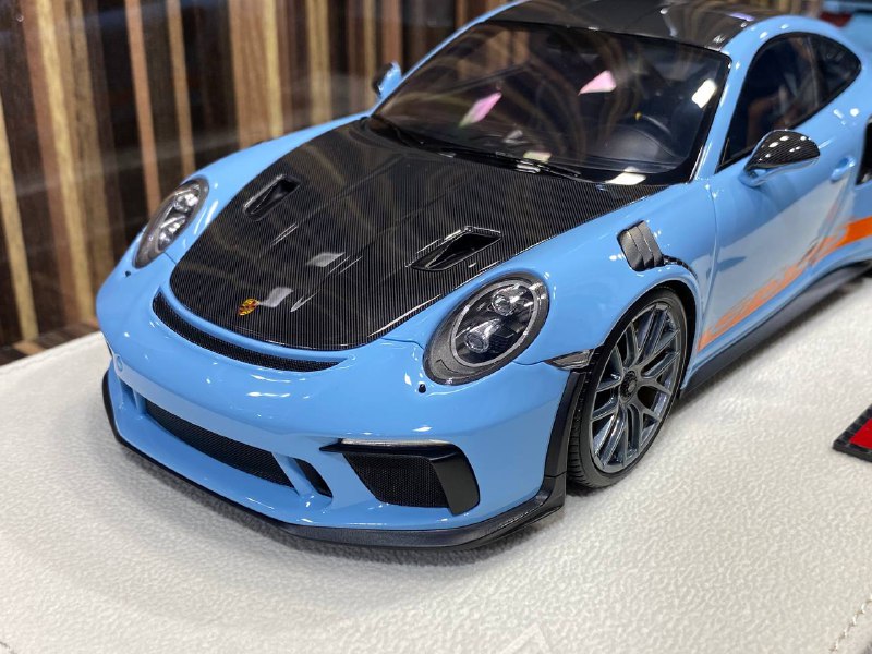 1/18 Porsche 911 GT3 RS 2018 Gulf Blue Make Up|Sold in Dturman.com Dubai UAE.