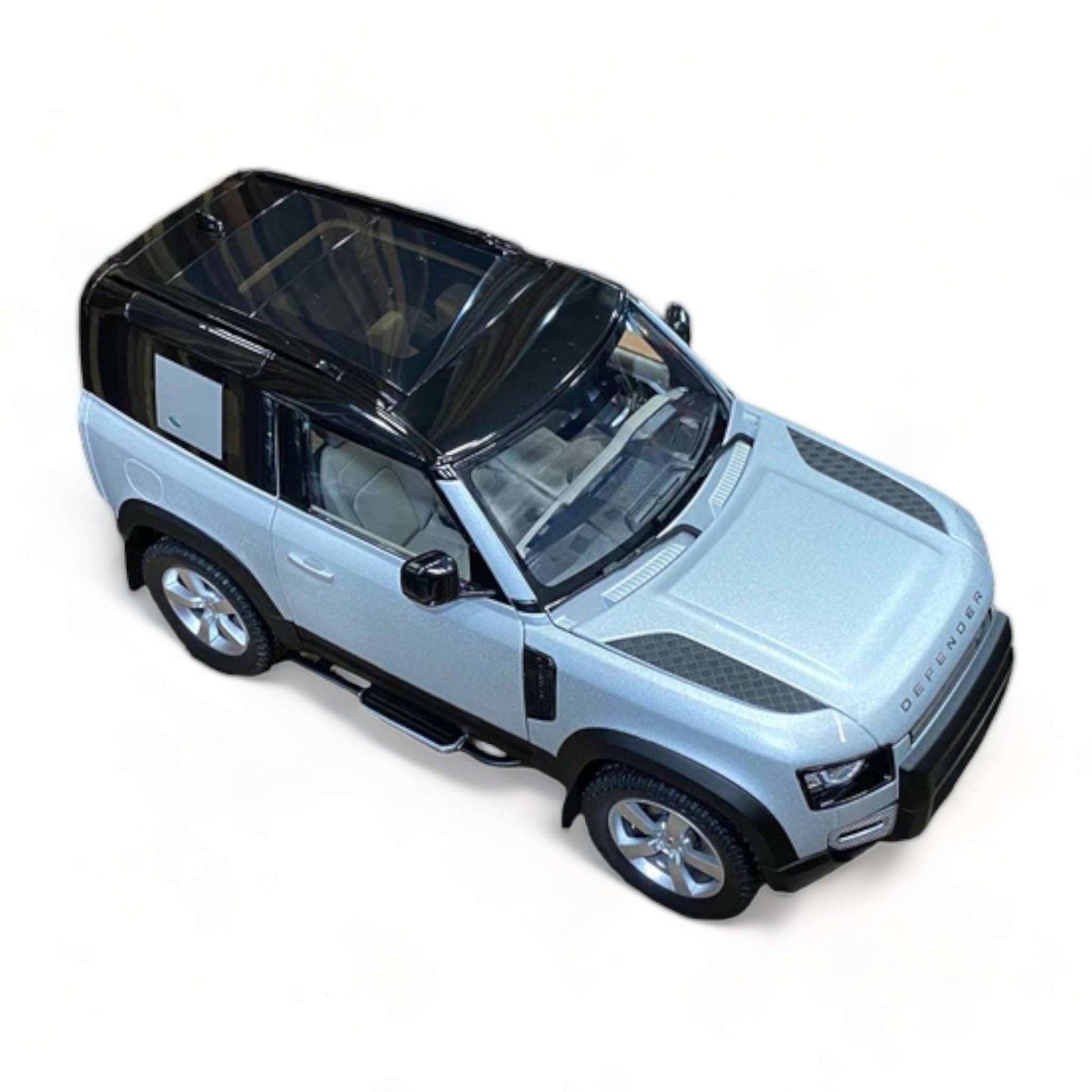 1/18 Diecast  Land Rover Defender 90 Silver by Almost Real Scale Model Car|Sold in Dturman.com Dubai UAE.