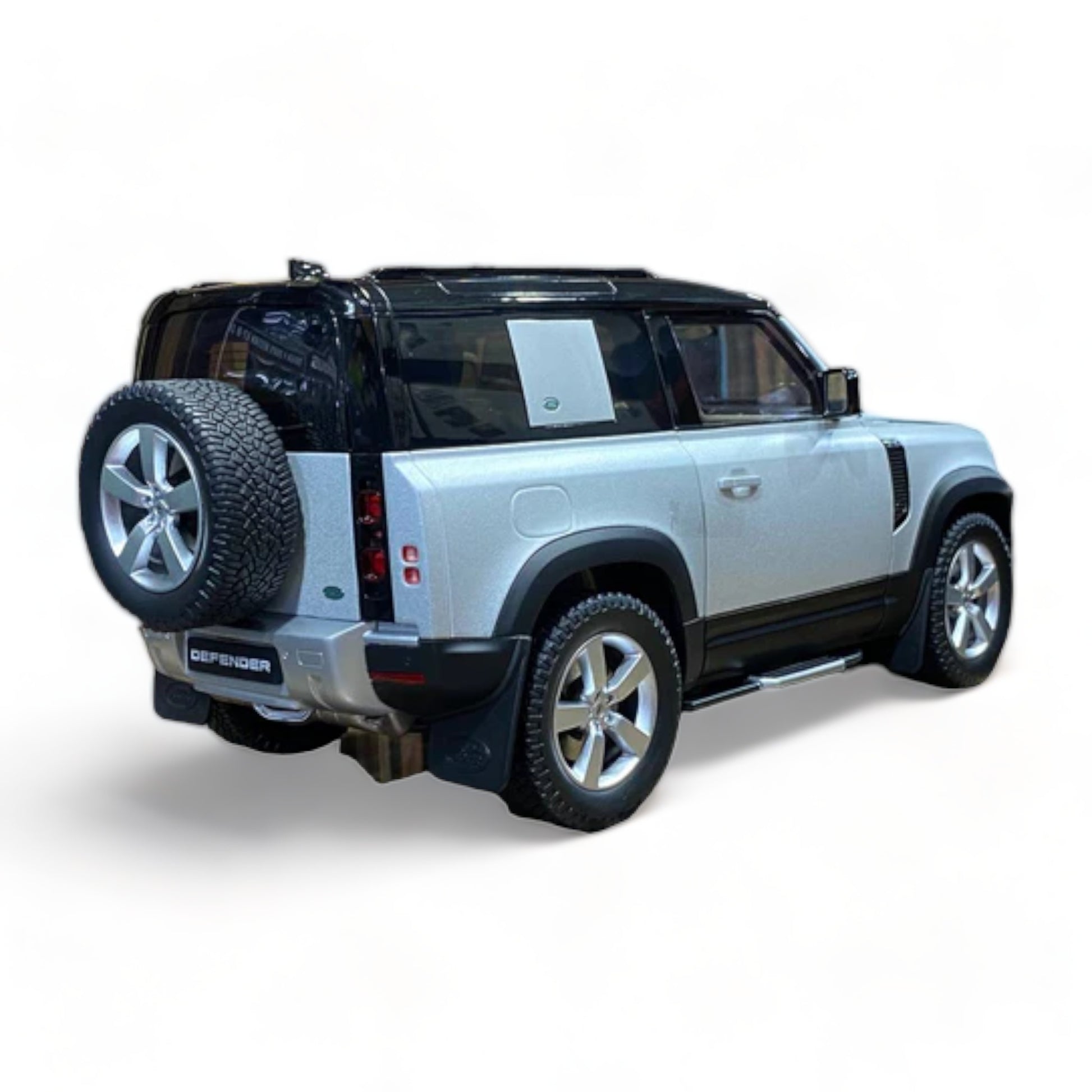 1/18 Diecast  Land Rover Defender 90 Silver by Almost Real Scale Model Car|Sold in Dturman.com Dubai UAE.