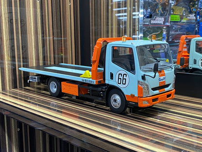 1/18 Diecast Miniature Flat Bed Tow Truck Gulf Gulf Blue DBGT Model|Sold in Dturman.com Dubai UAE.