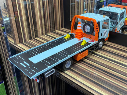 1/18 Diecast Miniature Flat Bed Tow Truck Gulf Gulf Blue DBGT Model|Sold in Dturman.com Dubai UAE.