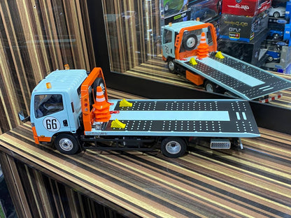 1/18 Diecast Miniature Flat Bed Tow Truck Gulf Gulf Blue DBGT Model|Sold in Dturman.com Dubai UAE.