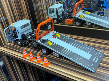 1/18 Diecast Miniature Flat Bed Tow Truck Gulf Gulf Blue DBGT Model|Sold in Dturman.com Dubai UAE.