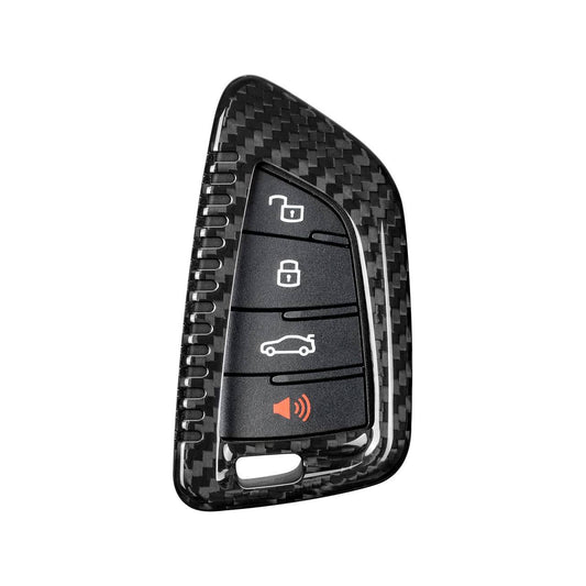 Toyota Carbon Fiber Key Fob Case (Model E) - Carbon Black