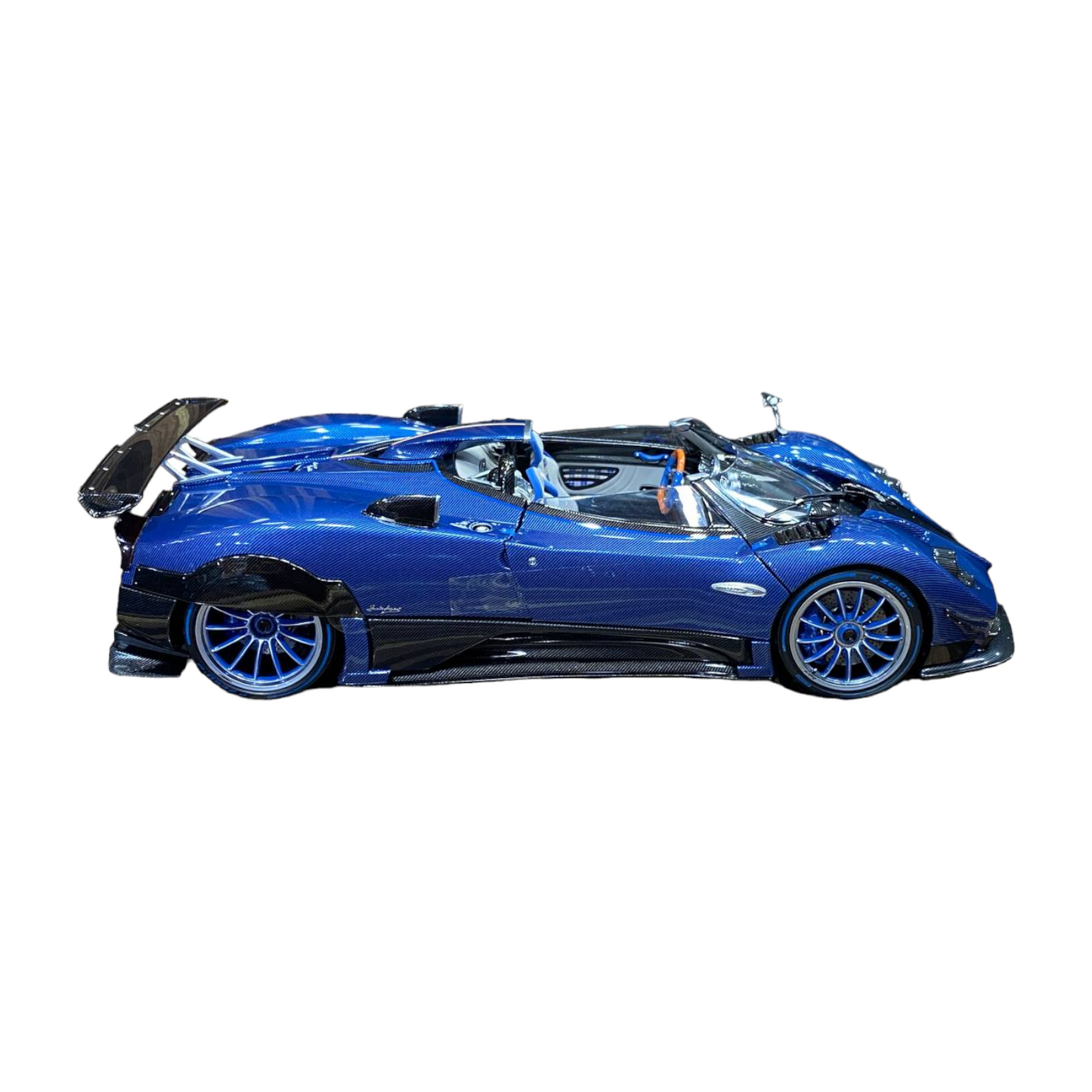 1/18 Pagani Zonda HP Barchetta Blue Carbon by LCD Model Car|Sold in Dturman.com Dubai UAE.